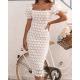 Small Quantity Clothing Manufacturer Women'S Sexy Lace Long Dress Short Sleeve With 100% Polyester