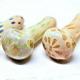3 Glass Hand Pipes Hand Blown Tobacco Smoking Short And Cute