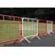 Plastic Coated Crowd Control Barrier For Concert / Temporary Fence , Red Orange White