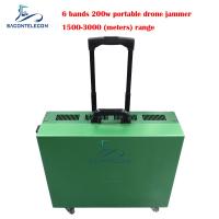Built In Battery Trolley Drone Signal Jammer 6 Channels 3000m Range