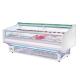 Flat Top Open Fresh Meat with night curtain supermarket Meat chiller display butchery meat refrigerator showcase