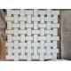 Carrara White Bathroom Marble Mosaic Tile Chevron Pattern SGS Standard