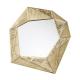 Antique Gold Bathroom Wall Mirror 34 Inch Round Stereoscopic Sunburst
