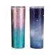 Customized Double Wall Stainless Steel Vacuum Flask Travel Mug with Slide Lid and Straw