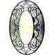 inlaid glass of irregular shape