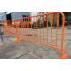 Orange Portable Crowd Control Barriers Security Temporary Road Barriers