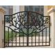 Sliding Wrought Iron Doors Cast Iron Garden Gate Hot Dip Galvanized Processing