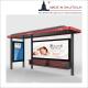 Toughened Glass W1500mm LCD Screen Solar Bus Shelter