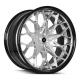 19 Inch 2Piece Forged Aluminum Alloy Wheels Gloss Black Lip Clear Brushed Disc