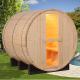4.5kw Family 4 - 6 Person Wood Barrel Sauna Room Outdoor