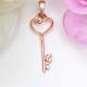 18K Rose Gold White Gold Yellow Gold Key Pendant with Diamonds (GDN014)