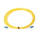 Yellow Multimode Fiber Patch Cable , Patch Cord 3 Meter UPC PC APC SC LC ST FC