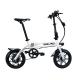 White Cool 14 Inch Electric Bike , Brushless Electric Bike Removable Batteries