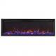 1040mm Linear Room Heater Built-In Electric Fireplace Classic Black Frame