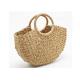 Practical Beach Round Straw Handbag Woven Portable For Women