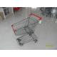 CE Certificated 45L Metal Shopping Trolley , Wire Shopping Carts With Wheels With Baby Seat