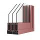 Soundproof Double Layer Tempered Glass Aluminum Window Extrusion Profiles