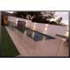 Tempered Swimming Pool Glass Fencing , Glass Deck Fencing Blue