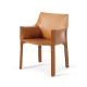 Modern italian New Design Armchair with Metal Leg Hotel luxury Leather Upholstered Dining arm chairs