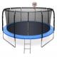 14 FT Trampoline with Basketball Hoop  with Safety Enclosure Net