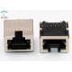 8P8C Tab Up Right Angle RJ45 Female Connector RoHS Compliant