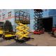 Yellow Mobile Scissor Lift Table Battery Operated Scissor Lift Lifting Max Height 16m