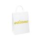 White Packaging Kraft Paper Bags Wholesale Custom Logo Paper Recyclable Take Away Bag