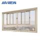 Guangdong NAVIEW Australian Standard Sliding White Tempered Double Glass Aluminum Window
