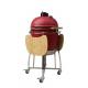 22 Inch Ceramic Charcoal Grill Outdoor Kamado Red Color Fired Resistance
