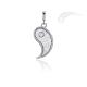 925 Sterling Silver Tai Chi Meteorite 2 in 1 Pendant 13*20 mm Jewelry