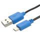 Blue USB Charging & Syncing A Male to Micro 5 Pin Cable