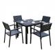 Hot Sales Aluminium PE Rattan chairs Leisure Outdoor Garden Backyard Polywood table and chair furniture