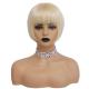 Lace Front Wigs 613 Blond Color Peruvian Short Bob Human Hair Wigs for Black Women