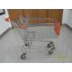 150L Metal Wire Shopping Trolley , Swivel TPE Casters Supermarket Shopping Trolley