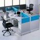 Blue 2 4 6 People Office Arc Workstation Desk Office Furniture
