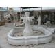 White Marble Dolphin Statue Stone Garden Fountain Pool