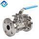 Sanitary Manual 3PC Casting Ball Valve Flanged Connection