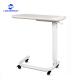 Factory Hospital Romm Furniture Movable Wooden Medical Service OverBed Table with Casters
