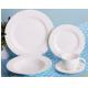 Super White Porcelain Dinnerware Sets 20 Pieces With Embossment