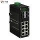 Industrial Managed Ethernet Switch 8 Port 10/100/1000T RJ45 With 4 Port 1000X SFP Uplink
