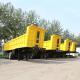 3 axle 4 axle 50t dump tipper truck trailer for sale Hg60 steel  white and yellow trailer  TITAN VEHICLE