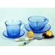Hotel Blue Clear Glass Coffee Mugs / Painting, Frosty, Engraving Cup