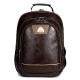 Leisure Laptop Brown Leather Rucksack , Multifunction Durable Leather Backpack