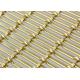Gold Color Anodizing Decorative Woven Wire Mesh Aluminum For Ceilings