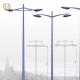 Single Or Double Arm Street Light Pole Custom 3-12M 85um Galvanization Thickness