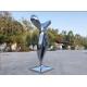 Modern Mirror Stainless Steel Sculpture Abstract Garden Sculpture Public Decoration