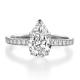 White Diamond Engagement Ring Lab Diamond Jewelry Custom Pear Cut Shape working days7-10days