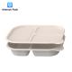 3 Compartment Paper Pulp Moulded Trays Compression Molding Sugarcane Bagasse Material