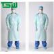 Long Sleeve Anti Blood Disposable Protective Gowns With Thumb Hole