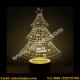 3D Christmas Tree Visual Acrylic LED USB Table Light